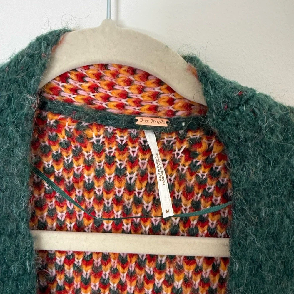 Free People Alexis Floral Knit Cardigan M - Picture 3 of 7